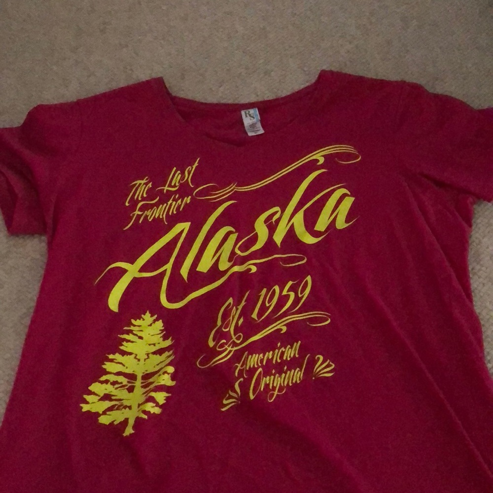 Hot pink shirt from Alaska